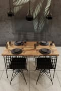 Pikkukuva 2 / 4: Chic Home Noora ruokapöytä 120x60xK75 cm, beige/musta