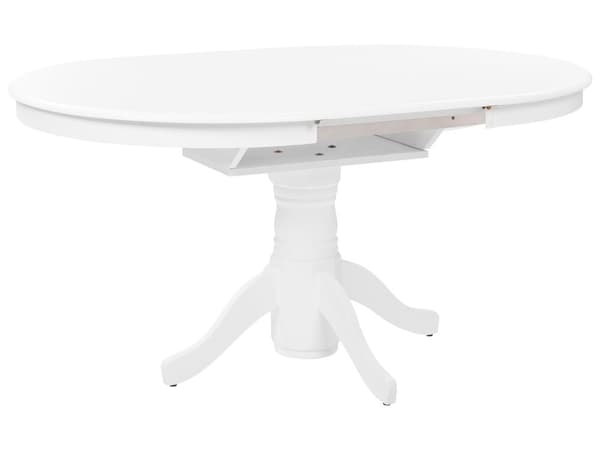 Rundt Spisebord med Udtræk idHv MDF ø120 cm 4 Personers Udtræksbord til Spisestuen Vintage Design Træbord