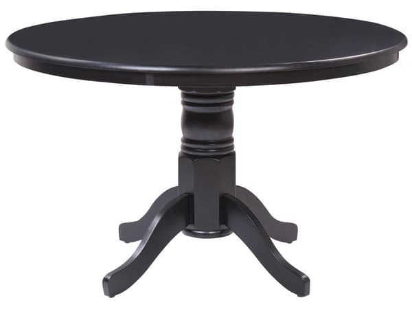 Spisebord Svart Gummitre ø 120 cm Rundt Klassisk Vintage stil