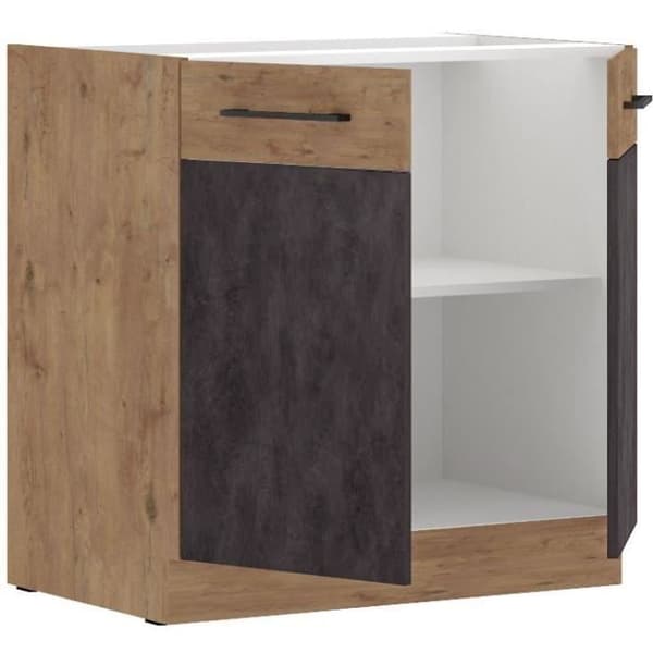 ROCK underskåp - Melamin - Lancelot ek och materegrå - L 80 x H82 cm