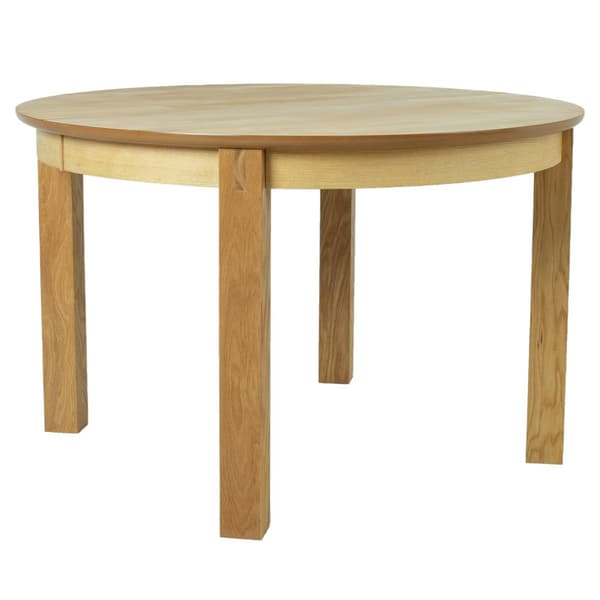 Ruokapöytä CHICAGO NEW pyöreä 120cm viilutettu puurunko, jatkopalalla, ruskea