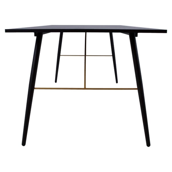 Ruokapöytä LUXEMBURG 160x90xK75cm, metallirunko, melamiinikansi, musta/kupari