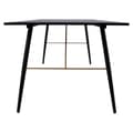 Pikkukuva 7 / 7: Ruokapöytä LUXEMBURG 160x90xK75cm, metallirunko, melamiinikansi, musta/kupari