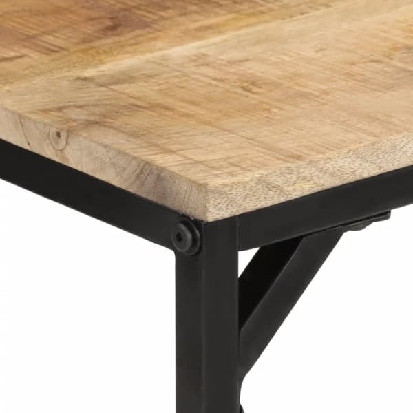 vidaXL Matbord 110x55x75 cm massivt grovt mangoträ