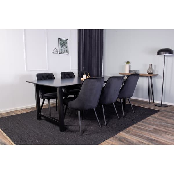 Oslo spisebord 100x220cm svart.