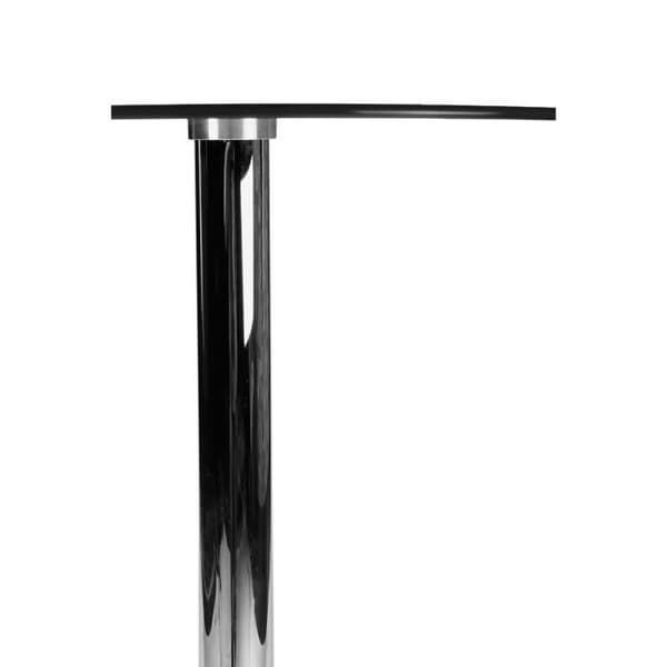 CLP Runt högt bord Ø 60 cm med glasskiva, metallben, höjd 105 cm, mycket stabilt, perfekt för gastronomi