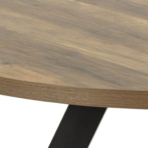Zalida spisebord Ø120cm, 210cm med udtræk natur.