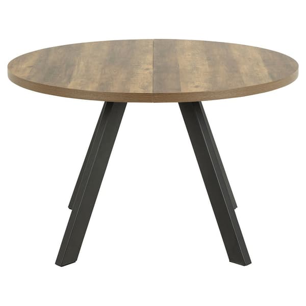 Zalida spisebord Ø120cm, 210cm med udtræk natur.