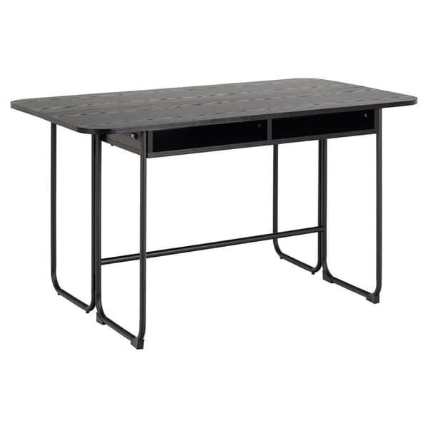 Darlington spisebord 140x40, 80cm med udtræk sort.