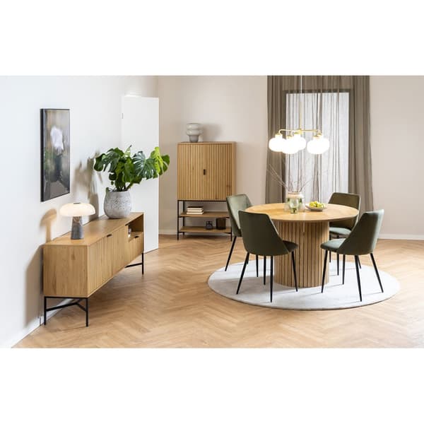 Yale spisebord Ø120cm eik dekor.