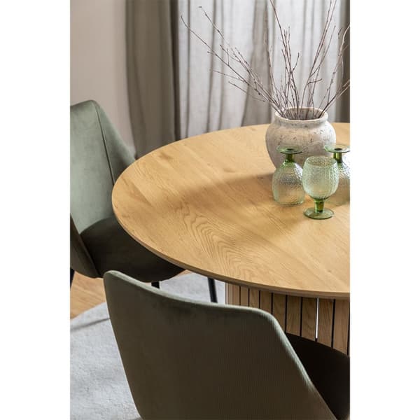 Yale spisebord Ø120cm eik dekor.