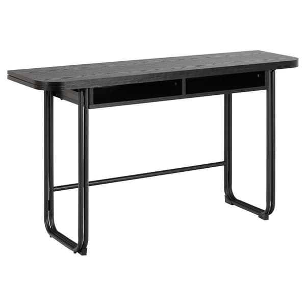 Darlington spisebord 140x40, 80cm uttrekkbar svart.