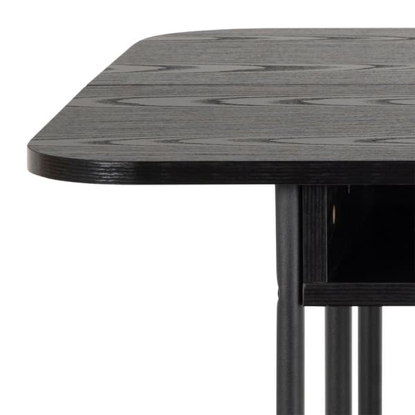 Darlington spisebord 140x40, 80cm uttrekkbar svart.