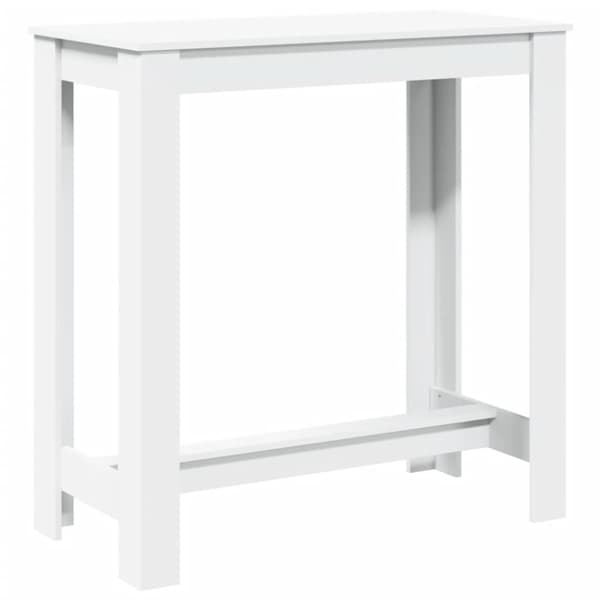 vidaXL Barbord vit 102x50x103,5 cm konstruerat trä