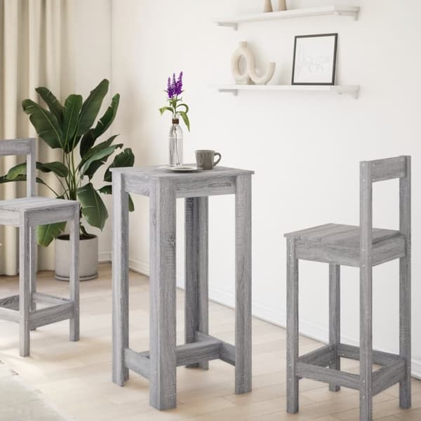 vidaXL Baaripöytä harmaa Sonoma 51x50x103,5 cm tekninen puu