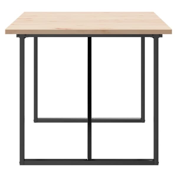 Matbord O-ram 180x90x75,5 cm massiv furu och gjutjärn