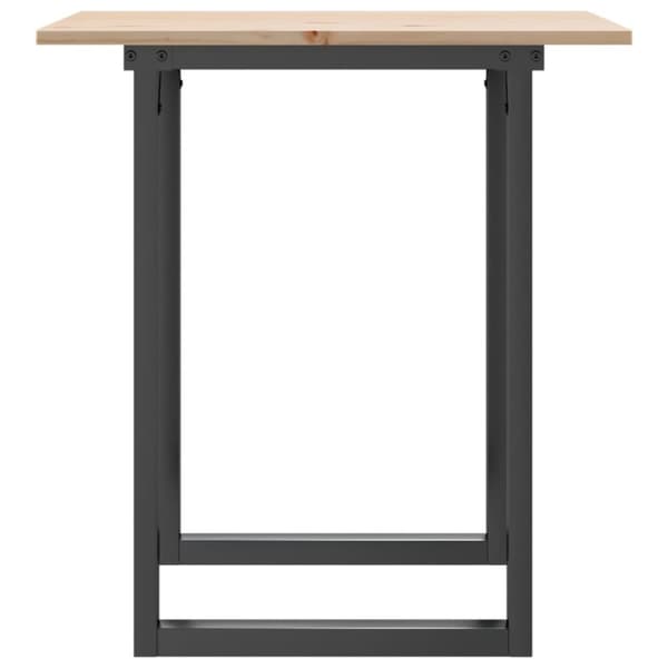 Ruokapöytä O-runko 70x70x75 cm täysi mänty ja valurauta