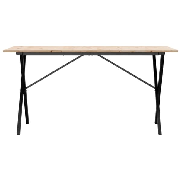 Matbord X-ram 160x80x75 cm massiv furu och gjutjärn