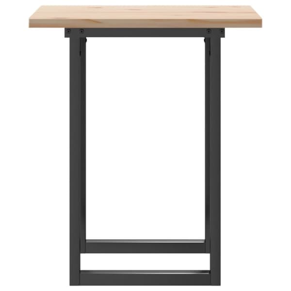 spisebord 60x60x75,5 cm O-stel massivt fyrretræ og støbejern