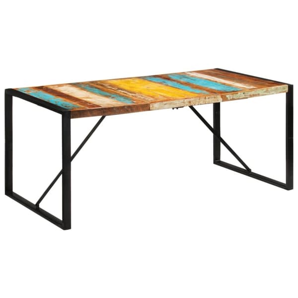 Matbord 120x90x76 cm massivt återvunnet trä