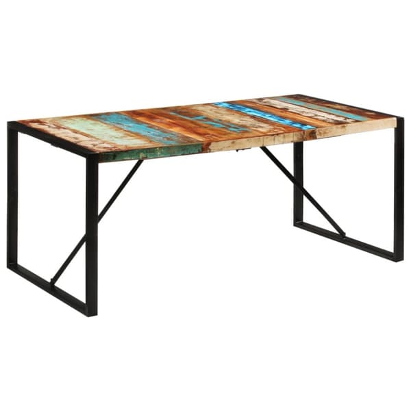 Matbord 120x90x76 cm massivt återvunnet trä