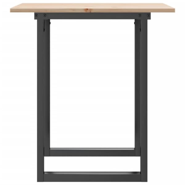 Matbord O-ram 60x60x75 cm massiv furu och gjutjärn