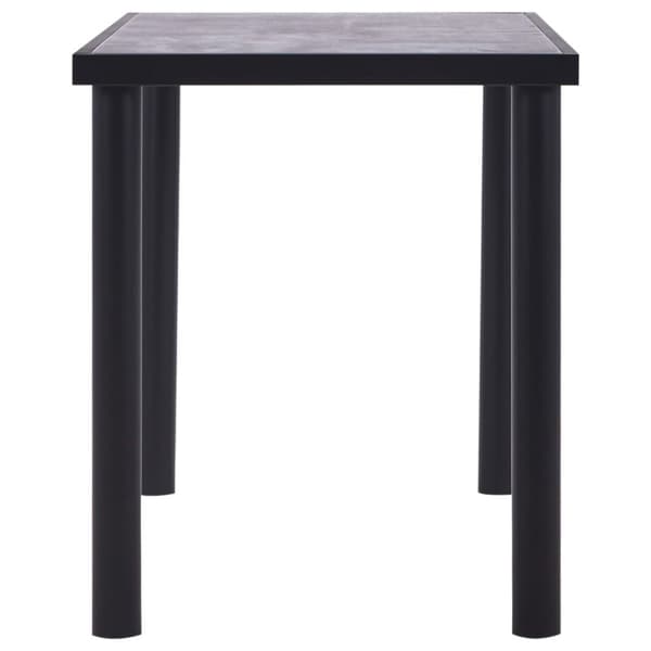 Ruokapöytä musta ja betoninharmaa 120x60x75 cm MDF
