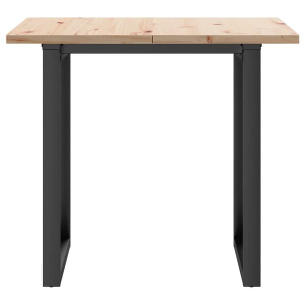 Matbord O-ram 80x80x75,5 cm massiv furu och gjutjärn