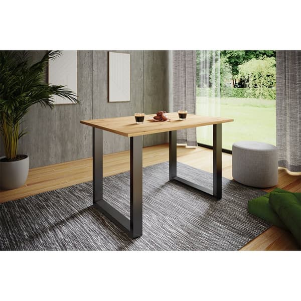 XonaU spisebord 110x50 eik dekor, svart.