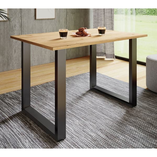 XonaU spisebord 110x50 eik dekor, svart.
