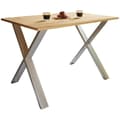 Miniatyrbilde 1 av 3: XonaX spisebord 80x50 eik dekor, sølvfarget.