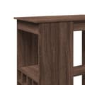 Miniatyrbillede 8 af 11: vidaXL barbord m. stativer 90x47,5x103,5cm konstrueret træ brun egetræ