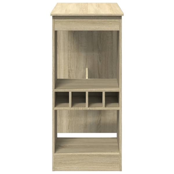 vidaXL barbord med stativer 90x47,5x103,5 cm konstrueret træ sonoma-eg