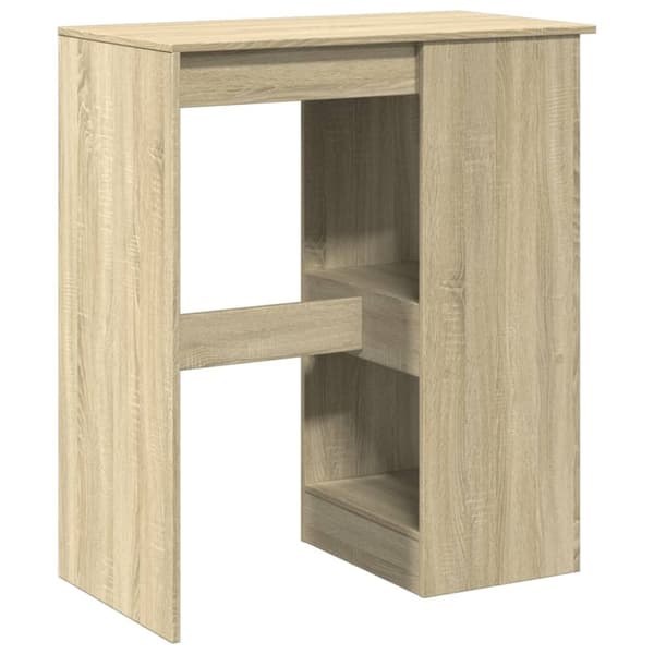 vidaXL barbord med stativer 90x47,5x103,5 cm konstrueret træ sonoma-eg