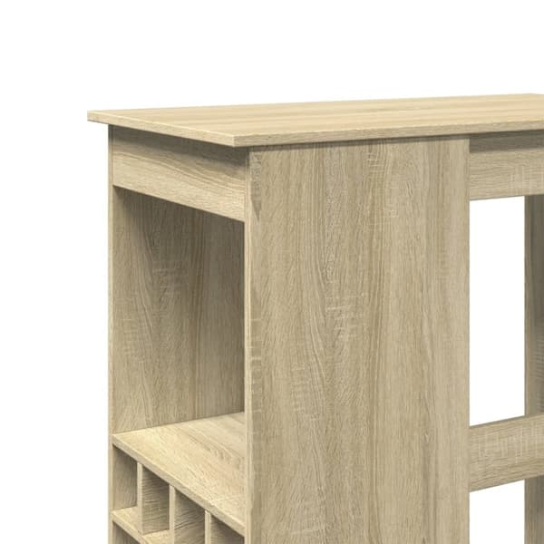 vidaXL barbord med stativer 90x47,5x103,5 cm konstrueret træ sonoma-eg