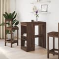 Miniatyrbilde 4 av 11: vidaXL Barbord med stativer brun eik 90x47,5x103,5 cm konstruert tre