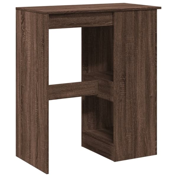 vidaXL Barbord med stativer brun eik 90x47,5x103,5 cm konstruert tre