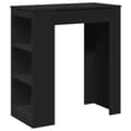 Miniatyrbilde 3 av 11: vidaXL Barbord med stativer svart 95x47x103,5 cm konstruert tre