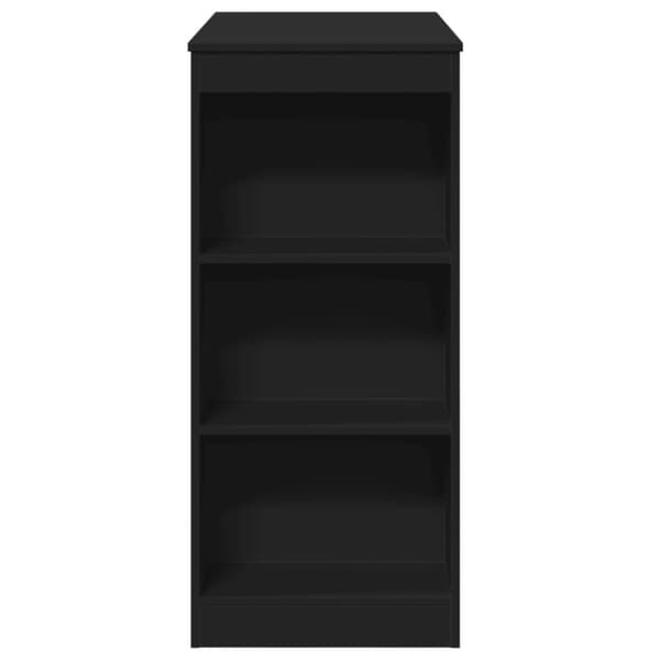 vidaXL Barbord med stativer svart 95x47x103,5 cm konstruert tre