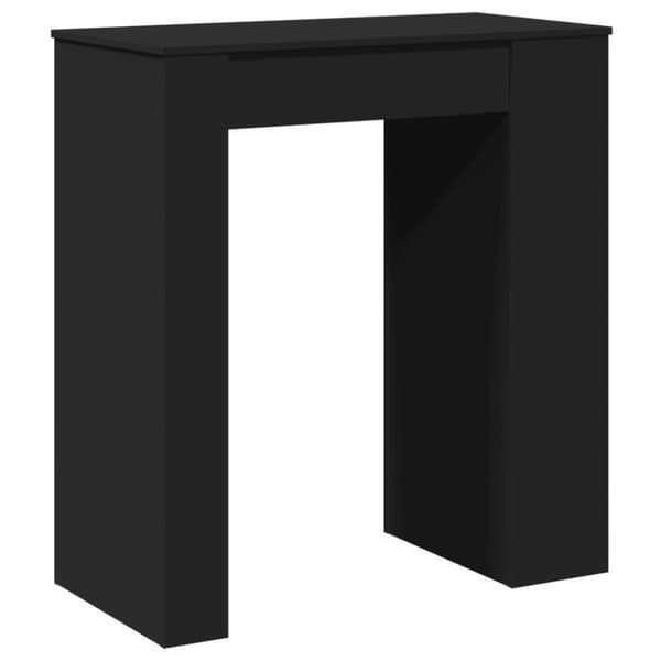 vidaXL Barbord med stativer svart 95x47x103,5 cm konstruert tre