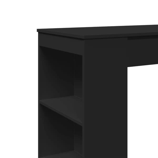 vidaXL Barbord med stativer svart 95x47x103,5 cm konstruert tre