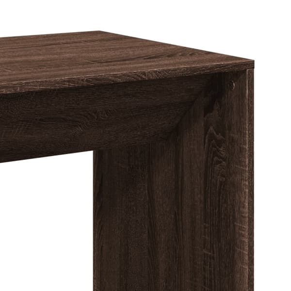 vidaXL Barbord brun ek 51x50x103,5 cm konstruerat trä