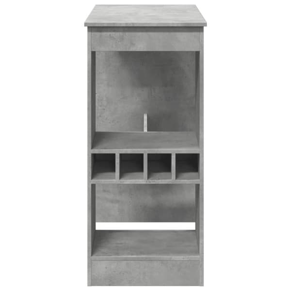 vidaXL barbord med stativer 90x47,5x103,5 cm konstrueret træ betongrå