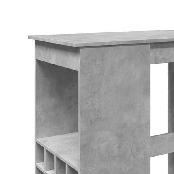 vidaXL barbord med stativer 90x47,5x103,5 cm konstrueret træ betongrå