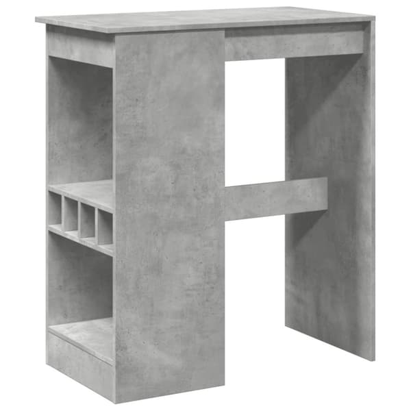 vidaXL barbord med stativer 90x47,5x103,5 cm konstrueret træ betongrå
