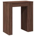 Miniatyrbillede 7 af 11: vidaXL barbord m. stativer 95x47x103,5 cm konstrueret træ brun egetræ