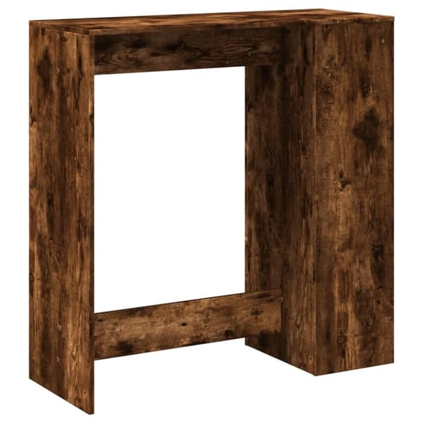 vidaXL barbord med stativer 101x40x103,5 cm konstrueret træ røget eg