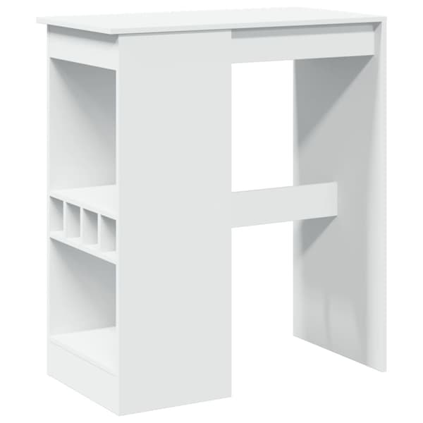 vidaXL barbord med stativer 90x47,5x103,5 cm konstrueret træ hvid