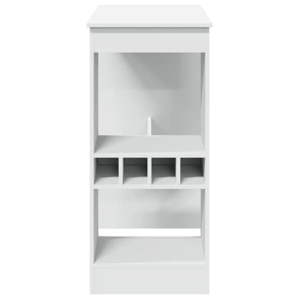 vidaXL barbord med stativer 90x47,5x103,5 cm konstrueret træ hvid