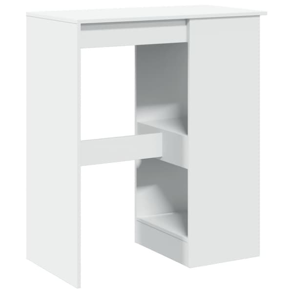 vidaXL barbord med stativer 90x47,5x103,5 cm konstrueret træ hvid